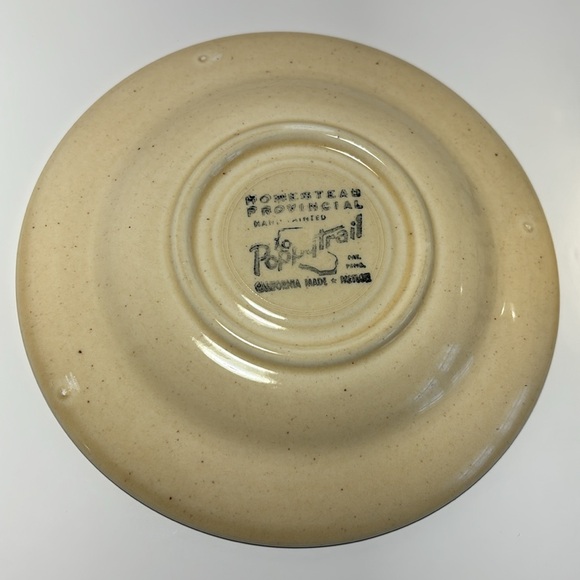 Metlox Poppytrail Flat Cup & Saucer SO 2 Homestead Provincial USA Discontinued - Picture 6 of 12